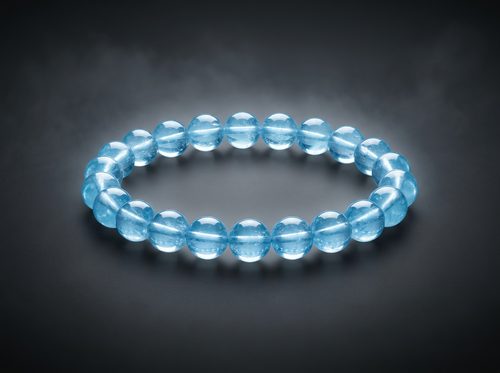 水鏡石・蒼（ブルートパーズ）のブレスレット